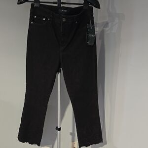 Lauren Ralph Lauren Women's Emboidered  Slim Cropp Demin Pants Size 8